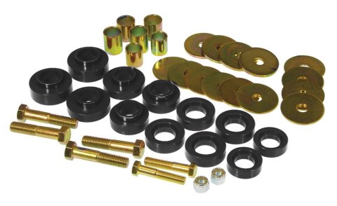 Prothane 67-81 Chevy Camaro Body Mount Kit w/ Hardware - Black thumbnail 1