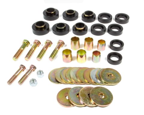 Prothane 67-81 Chevy Camaro Body Mount Kit w/ Hardware - Black thumbnail 3