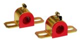 Prothane Universal 90 Deg Greasable Sway Bar Bushings - 25MM - Type B Bracket - Red thumbnail 2