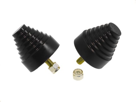 Prothane Universal Bump Stop 2-1/4X2-1/4 Cone w/Stp - Black thumbnail 2