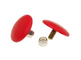 Prothane Universal Bump Stop 3/8X2 Ultra Thin Button - Red thumbnail 2