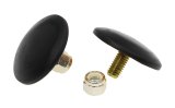 Prothane Universal Bump Stop 3/8X2 Ultra Thin Button - Black thumbnail 3