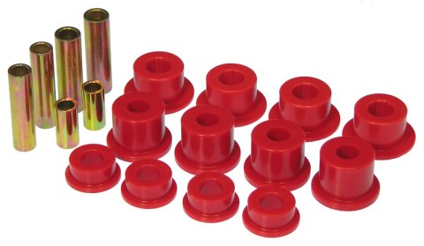 Prothane 92-97 Ford F450 2wd Front Leaf Spring Bushings - Red thumbnail 2
