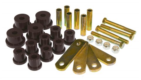 Prothane 64-73 Ford Mustang Rear Spring Bushings w/ HD Shackle Kit - Black thumbnail 1
