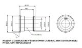 SuperPro 2008 Pontiac G8 Rear Upper Control Arm Outer Bushing Set thumbnail 6