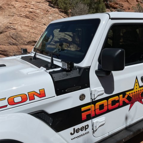 Rock Slide 21-22 JL/Gladiator: Mojave/Recon/392 Models JL/JT Cowl Led Light Pod Brackets thumbnail 2