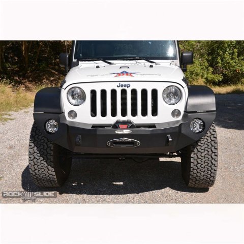 Rock Slide 07-18 Jeep JK 2-4 Door Rigid Full Front Bumper / No Bullbar / With Winch Plate thumbnail 1