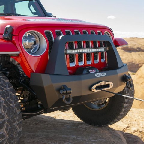 Rock Slide 18-22 Jeep JL 2-4 Door Rigid Shorty Front Bumper / Complete With Winch Plate thumbnail 2