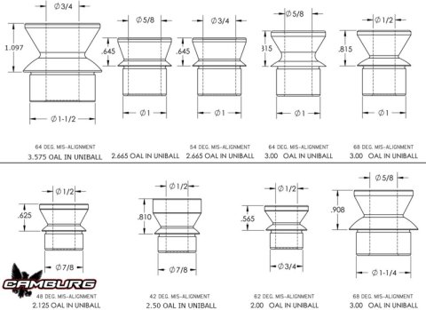 Camburg 1in. x 3/4in. Hi-misalignment Spacers (pair) thumbnail 2