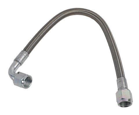 Fragola -8AN Hose Assembly Straight x 90 Degree Steel Nut 16in