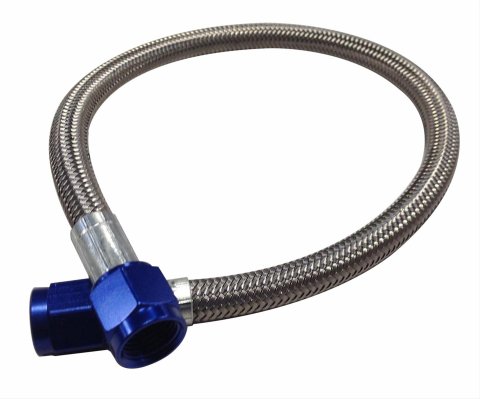 Fragola -4AN Hose Assembly Straight x Straight 192in Blue Nuts Nitrous Supply Line (16 Feet)