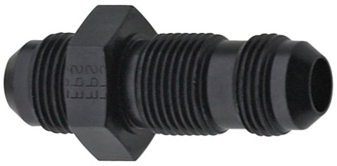Fragola -12AN Straight Bulkhead - Black thumbnail 4