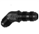 Fragola -6AN x 45 Degree Bulkhead - Black thumbnail 4
