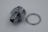 Fragola -6AN x 7/8-20 Male Adapter-Dual Feed - Chrome thumbnail 3