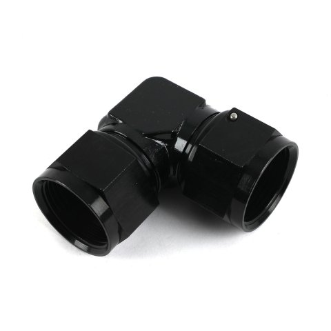 Fragola -16AN x 90 Degree Female Coupler - Black