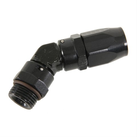 Fragola -12AN x 45 Degree x 1 5/16 - 12 (16) Hose End - Black thumbnail 1