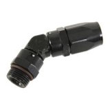 Fragola -6AN x 45 Degree x 7/8 -20 Holley Inlet - Black thumbnail 2