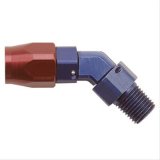 Fragola -10AN x 45 Degree Hose End x 3/8 NPT - Black thumbnail 1