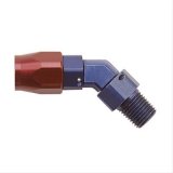 Fragola -12AN x 45 Degree Hose End x 1/2 NPT - Black thumbnail 1
