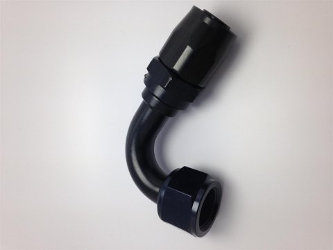 Fragola -6AN Nut x -8AN Hose 120 Degree Expanding Hose End - Black