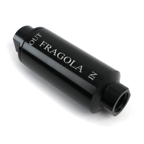 Fragola Fuel Filter -10AN In/Out 10 Micron Black