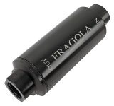 Fragola Fuel Filter -10AN In/Out 40 Micron. Black thumbnail 1