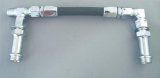 Fragola 9/16-24 Dual Inlet Demon -6AN Fuel Line Kit Chrome thumbnail 1