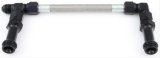 Fragola 9/16-24 Dual Inlet Demon -8AN Fuel Line Kit- Chrome thumbnail 1