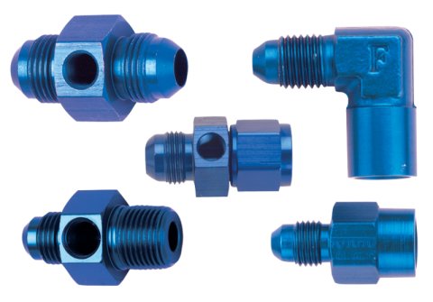 Fragola Inline Gauge Adapter -6AN x -6AN Male thumbnail 2