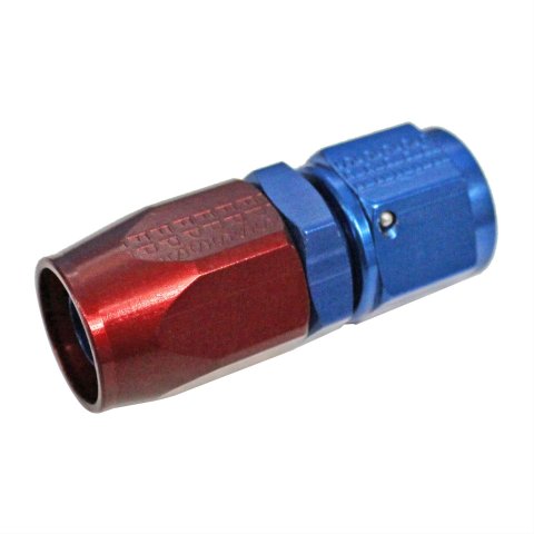 Fragola -8AN Straight Power Flow Hose End - Blue/Red