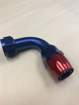 Fragola -20AN x 90 Degree Power Flow Hose End - Blue/Red thumbnail 1