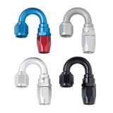 Fragola -16AN x 180 Degree Power Flow Hose End - Blue/Red thumbnail 1