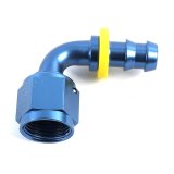 Fragola -10AN Nut x -8AN 90 Degree Push-Lite Hose End For Fuel Cell Conversion - Blue thumbnail 1