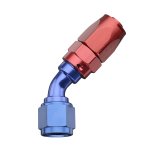 Fragola -8AN x 45 Degree Pro-Flow Hose End - Blue/Red thumbnail 2