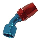 Fragola -12AN x 45 Degree Pro-Flow Hose End - Blue/Red thumbnail 1