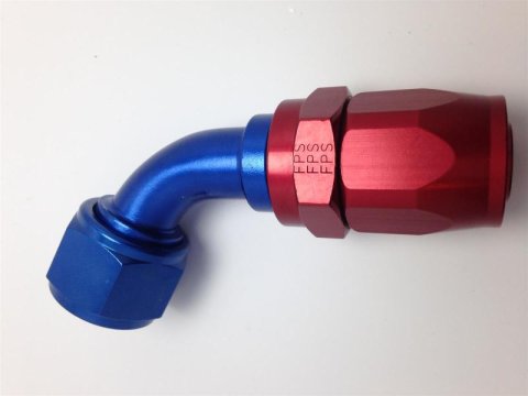 Fragola -10AN Fem x -8AN Hose 60 Degree Reducing Hose End - Blue/Red thumbnail 2