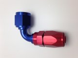 Fragola -8AN Fem x -6AN Hose 90 Degree Reducing Hose End - Blue/Red thumbnail 1