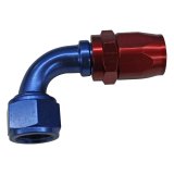 Fragola -10AN Nut x -12AN Hose 90 Degree Reducing Hose End - Blue/Red thumbnail 1