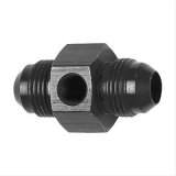 Fragola Inline Gauge Adapter -8AN x -8AN Male - Black thumbnail 1