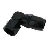 Fragola -12AN x 90 Degree Low Profile Forged Hose End - Black thumbnail 1