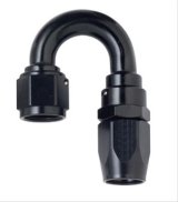 Fragola -6AN x 180 Degree Power Flow Hose End - Black thumbnail 1