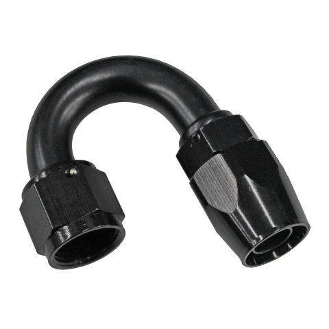 Fragola -10AN x 180 Degree Power Flow Hose End - Black