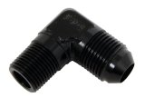 Fragola -8AN x 3/8 NPT 90 Degree Adapter - Black thumbnail 2
