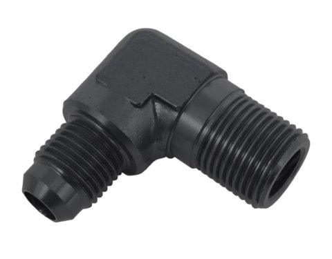Fragola -6AN x 3/8 NPT 90 Degree Adapter - Black thumbnail 2
