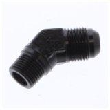 Fragola -8AN x 3/8 NPT 45 Degree Adapter - Black thumbnail 2