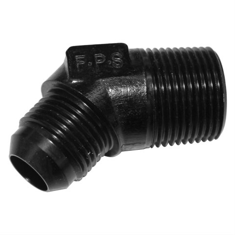 Fragola -10AN x 3/4 NPT 45 Degree Adapter - Black thumbnail 1