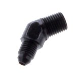 Fragola -4AN x 1/4 NPT 45 Degree Adapter - Black thumbnail 2