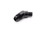 Fragola -6AN x 1/8 NPT 45 Degree Adapter - Black thumbnail 4