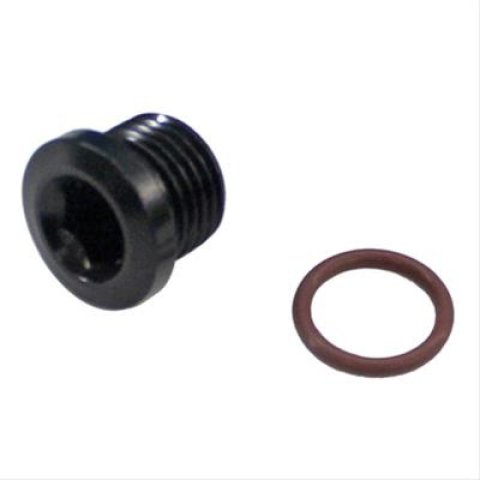 Fragola -4AN (7/16-20) Socket Hex Port Plug - Black thumbnail 2