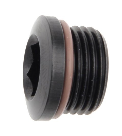 Fragola -12AN (1 1/16-12) Socket Hex Port Plug - Black thumbnail 4